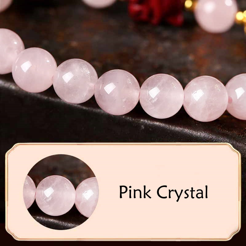 Nimara Ritual Natural Pink Crystal Cinnabar Nine Tailed Fox Love Bracelet