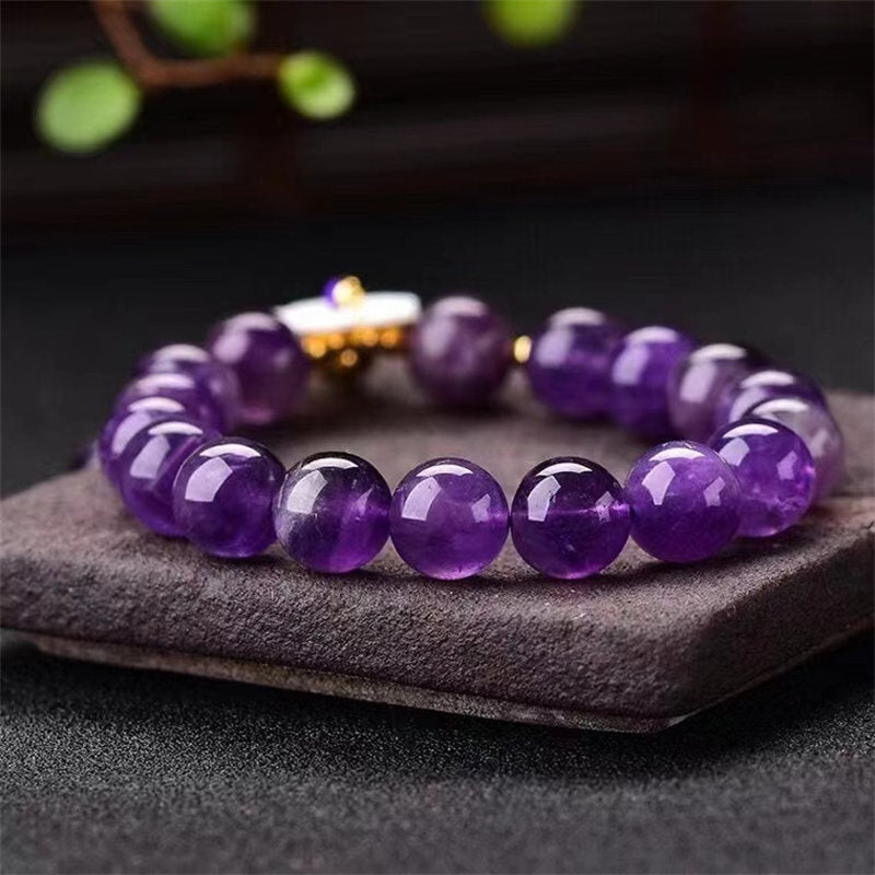 Nimara Ritual Natural Amethyst Crystal Flower Spiritual Healing Bracelet