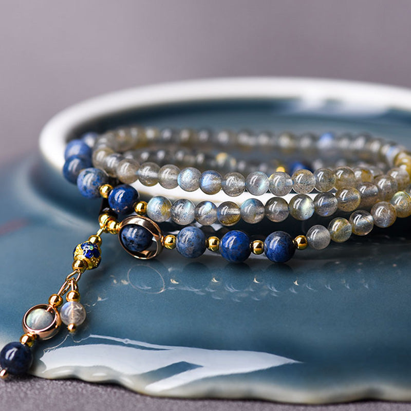 Nimara Ritual Moonstone Lazurite Calm Healing Positive Bracelet
