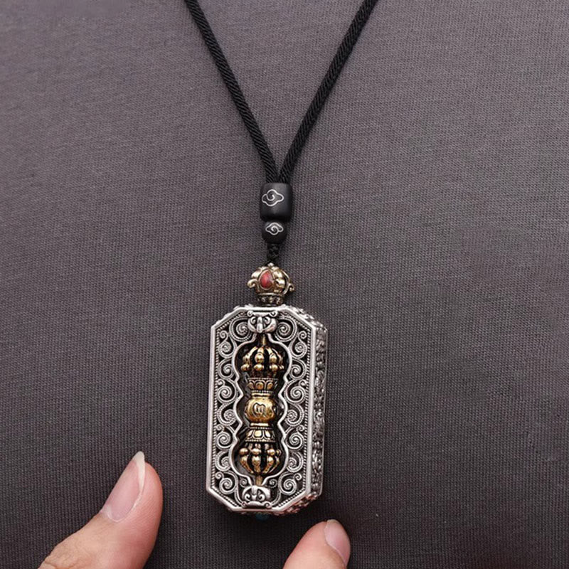 Tibetan Om Mani Padme Hum Dorje Spiritual Power Necklace Pendant