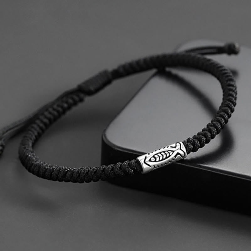 Nimara Ritual Tibet Koi Fish Wealth Black String Bracelet