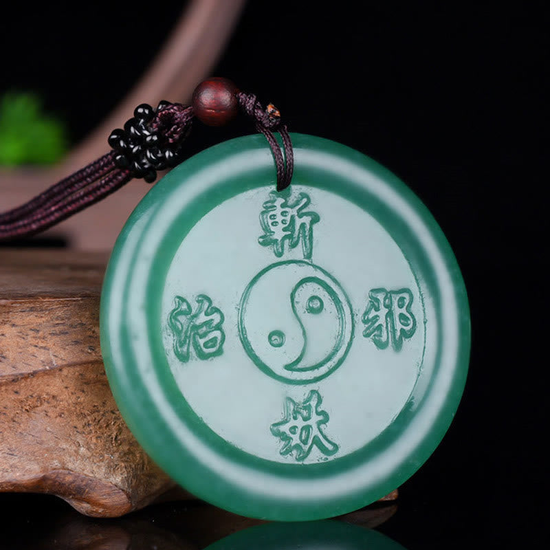 Nimara Ritual Green Aventurine Yin Yang Balance Necklace Pendant