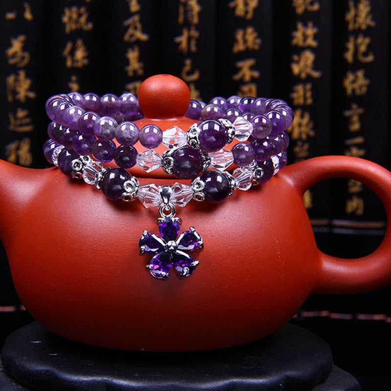 Nimara Ritual Tibetan Amethyst Blessing Bracelet