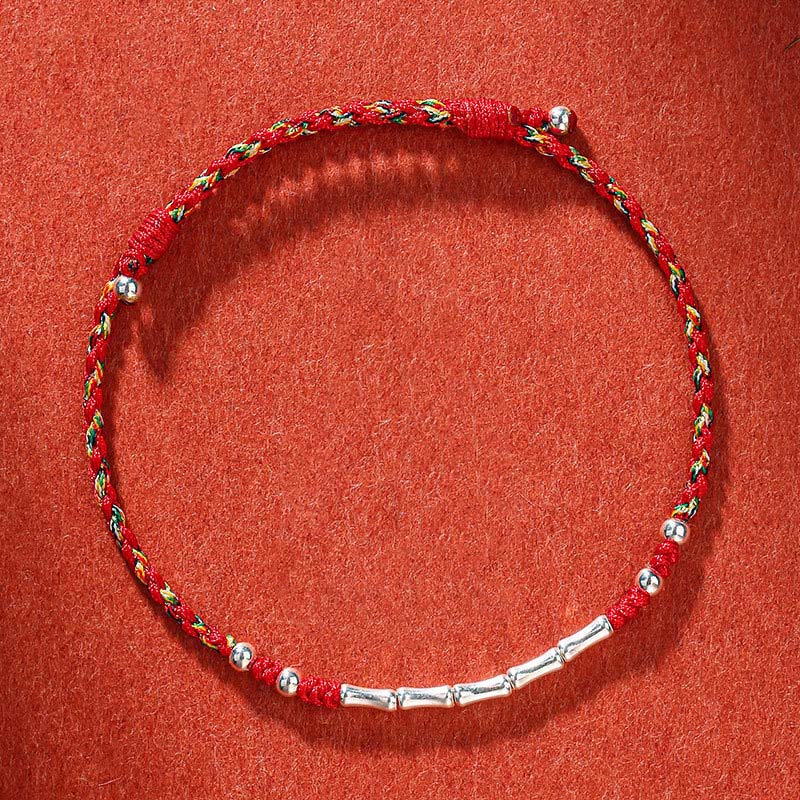 Nimara Ritual Tibet Handmade Multicolored Bamboo Protection Braided String Bracelet