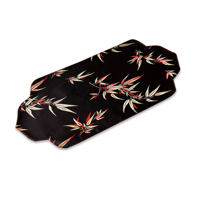 Nimara Ritual Sea Wave Bamboo Plum Blossom Brocade Embroidery Cup Mat Pad Tea Cup Coaster Kung Fu Tea Mat