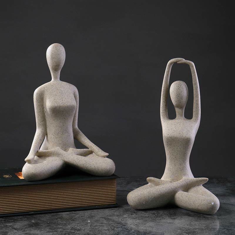 Nimara Ritual Abstract Yoga Meditating Exercise Resin Spiritual Figurine Sculpture Desk Decoration