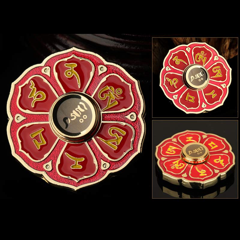 Nimara Ritual Six True Words Fidget Spinner Blessing Finger Hand Spinner Decoration