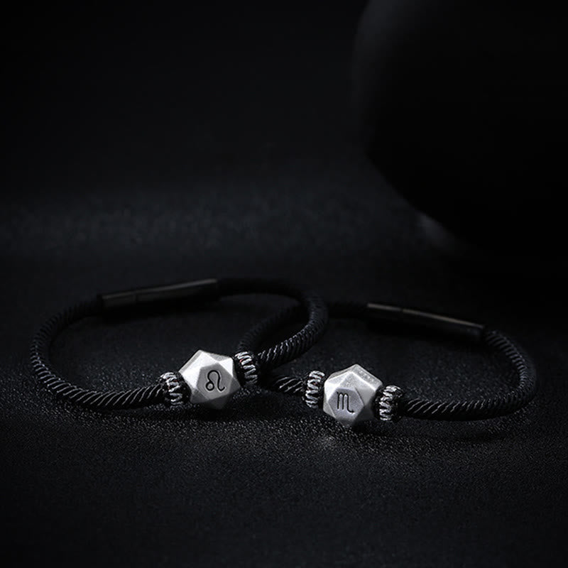 Nimara Ritual 999 Sterling Silver 12 Constellations of the Zodiac Protection Handmade String Bracelet