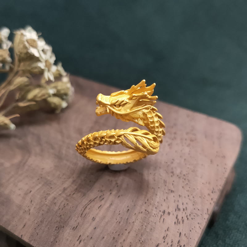 Protection Dragon Strength Adjustable Copper Ring