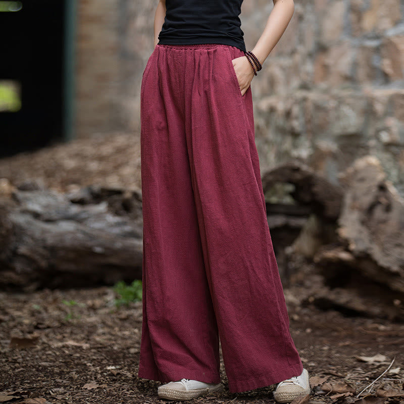 Nimara Ritual Retro Wide Leg Pants Casual Women's Yoga Pants With Pockets