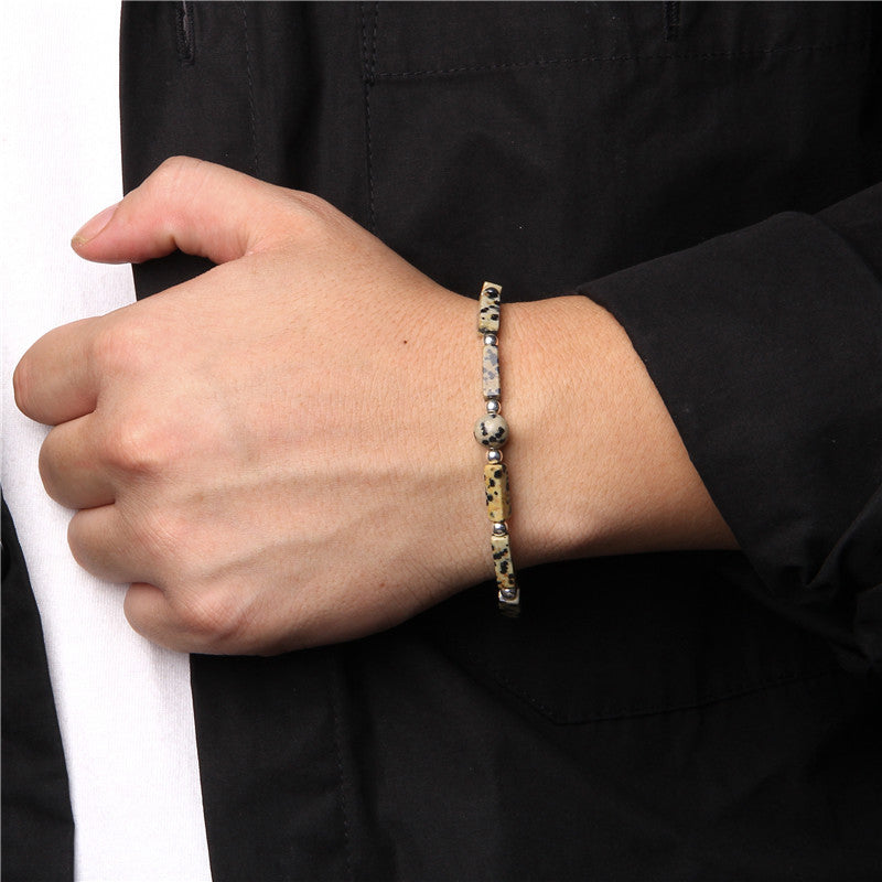 Nimara Ritual Natural Crystal Amethyst Tiger Eye Spiritual Balance Bracelet