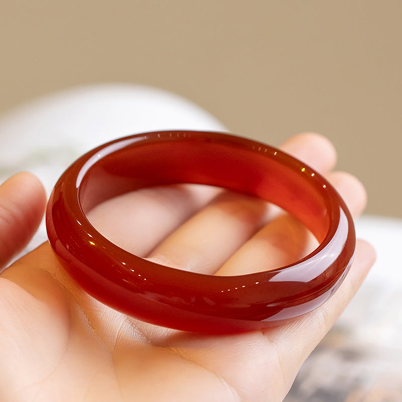 Nimara Ritual Natural Red Agate Confidence Bracelet Bangle