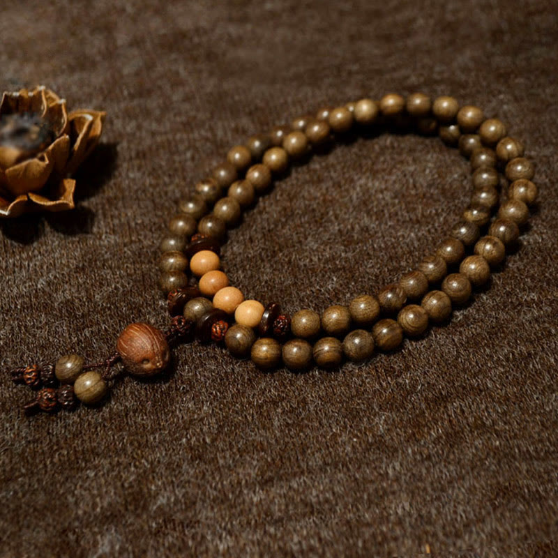 Nimara Ritual Tibetan Sandalwood Protection Charm Mala Bracelet