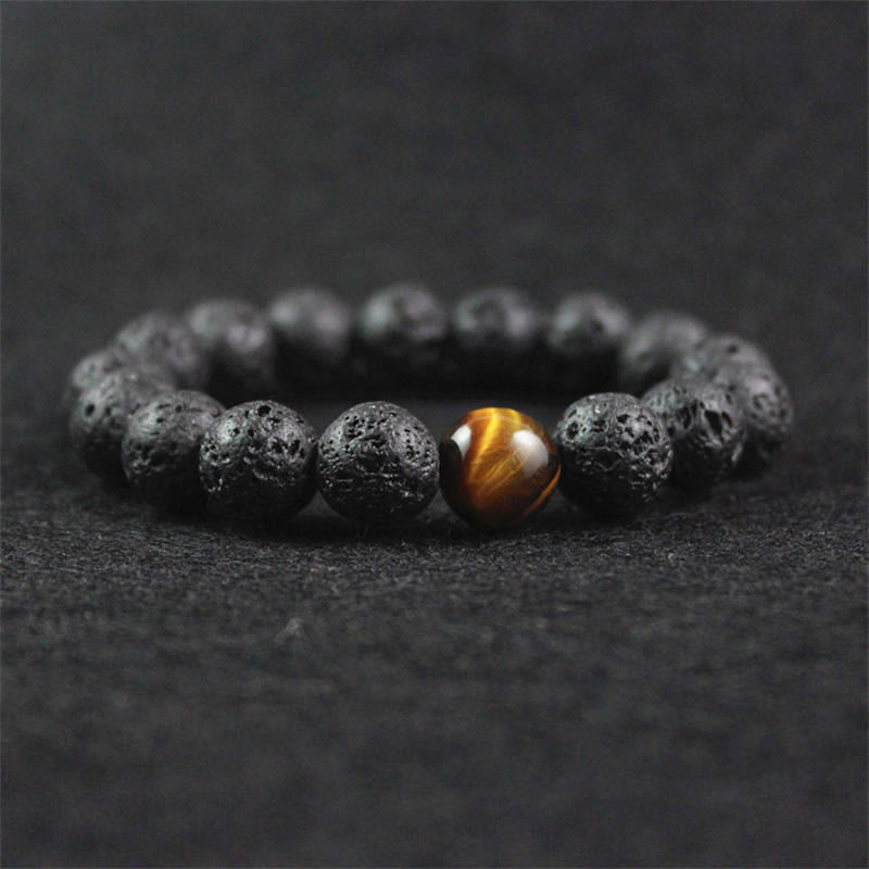 Nimara Ritual Lava Rock Tiger Eye Stone Peace Healing Bracelet