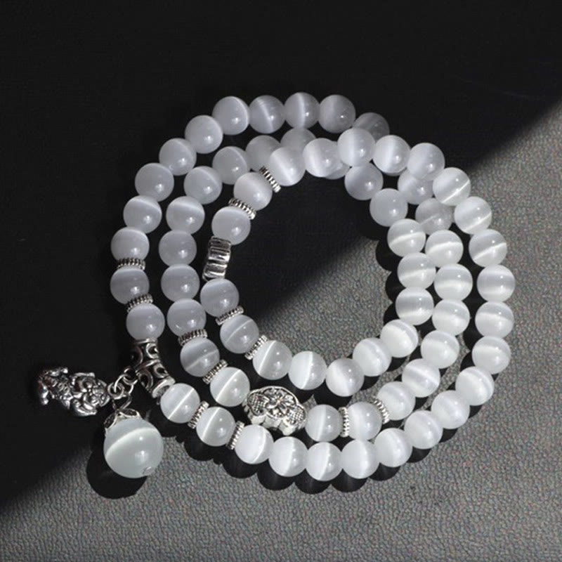 Nimara Ritual Cat Eye PiXiu Support Triple Wrap Bracelet