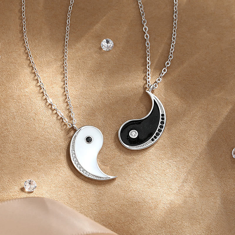 Nimara Ritual 925 Sterling Silver Yin Yang Symbol Harmnoy Necklace Pendant