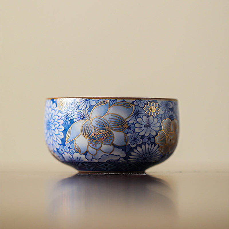 Nimara Ritual Lotus Chrysanthemum Plum Blossom Flower Teacup Kung Fu Tea Cup Teapot