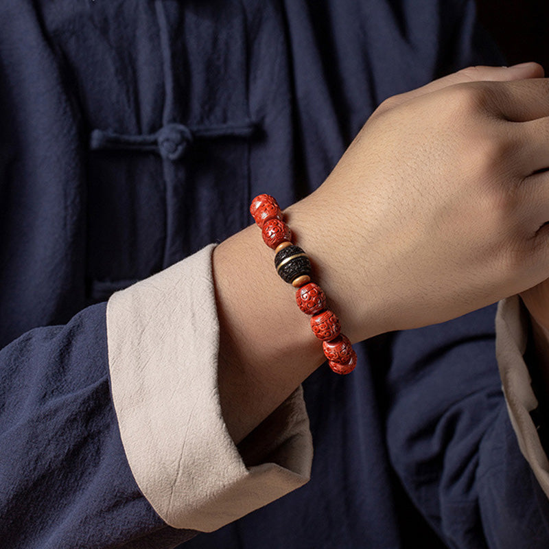 Nimara Ritual Natural Cinnabar Ebony Calm Blessing Bracelet