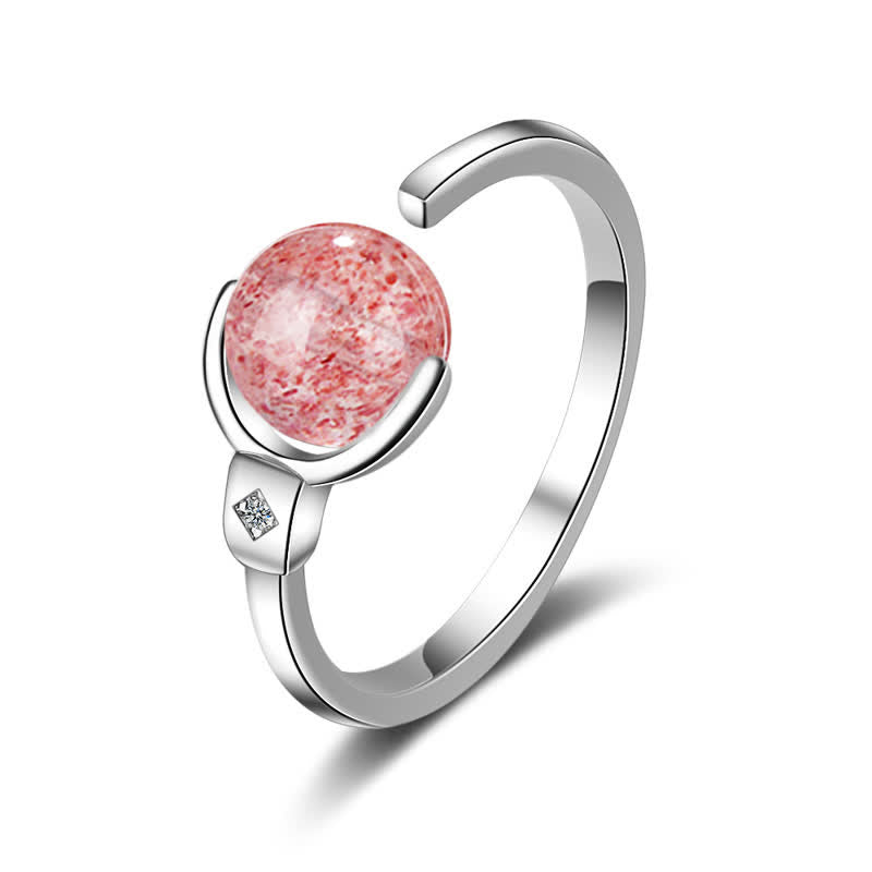 Nimara Ritual Pink Crystal Soothing Rotation Ring