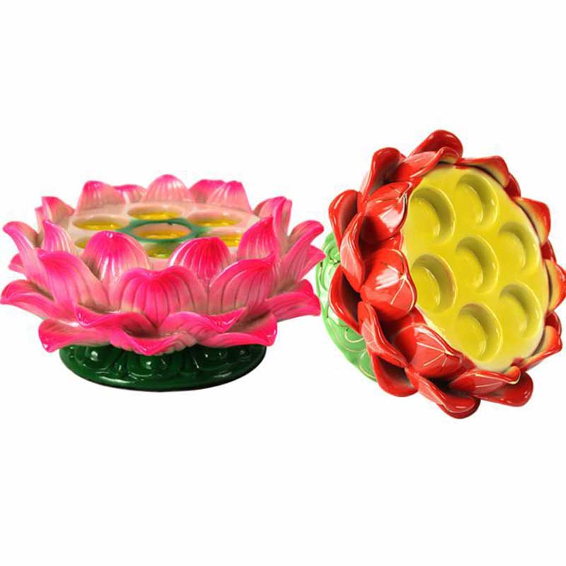 Nimara Ritual Meditation Prayer Altar Lotus Flower Candle Holder Buddhist Temple Rituals Use Items