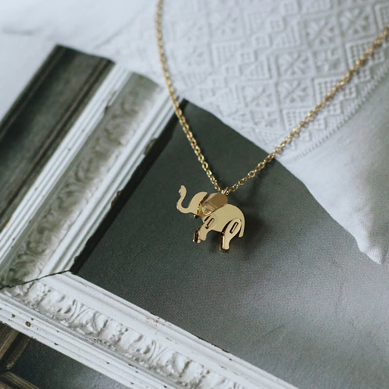 Nimara Ritual Elephant Titanium Steel Luck Necklace Chain Pendant
