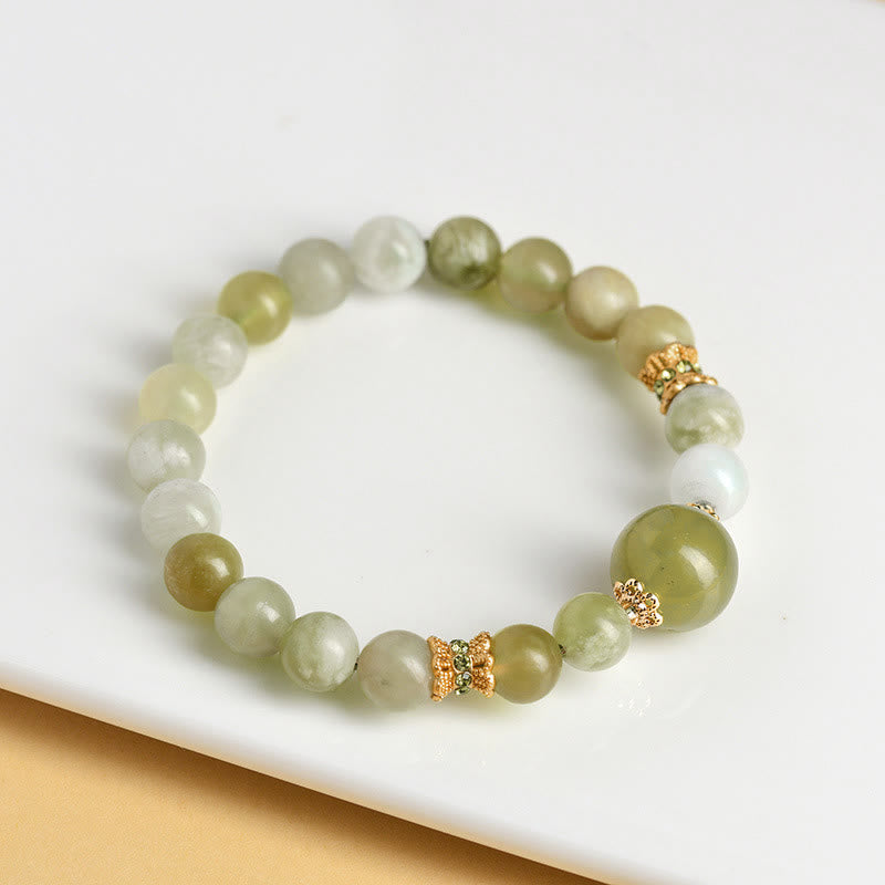 Nimara Ritual Green Grape Color Jade Abundance Bracelet
