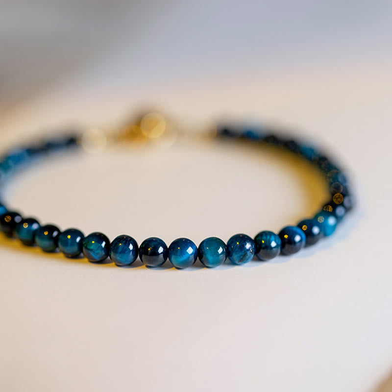 Nimara Ritual Natural Blue Tiger Eye Stone Protection Chain Bracelet