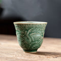 Nimara Ritual Crane Pine Ceramic Teacup Kung Fu Tea Cup 80ml