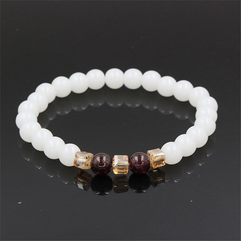 Nimara Ritual Natural White Jade Protection Bracelet