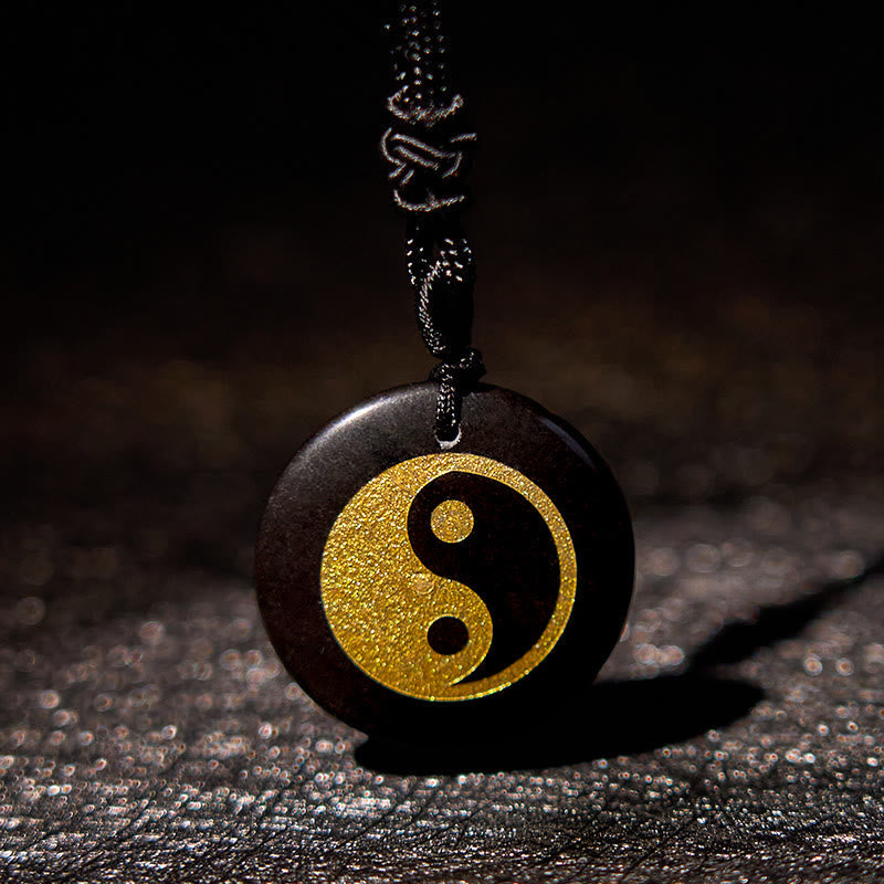 Nimara Ritual Various Crystal Amethyst Tiger Eye Green Aventurine Yin Yang Spiritual Necklace Pendant
