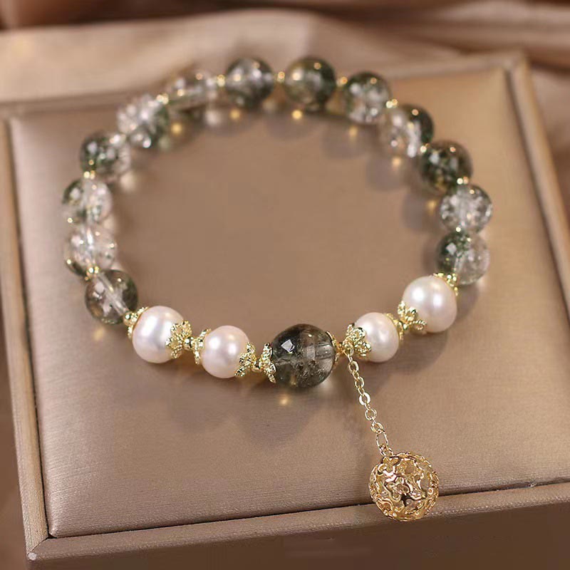 Nimara Ritual Green Phantom Pearl Self-acceptance Charm Bracelet