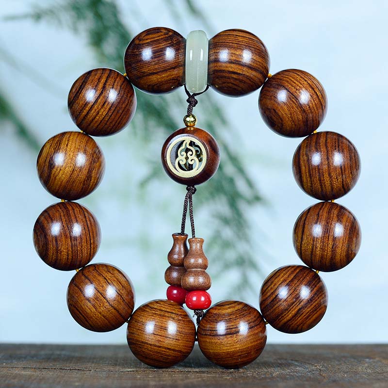 Nimara Ritual Rosewood Warmth Calm Gourd Charm Bracelet