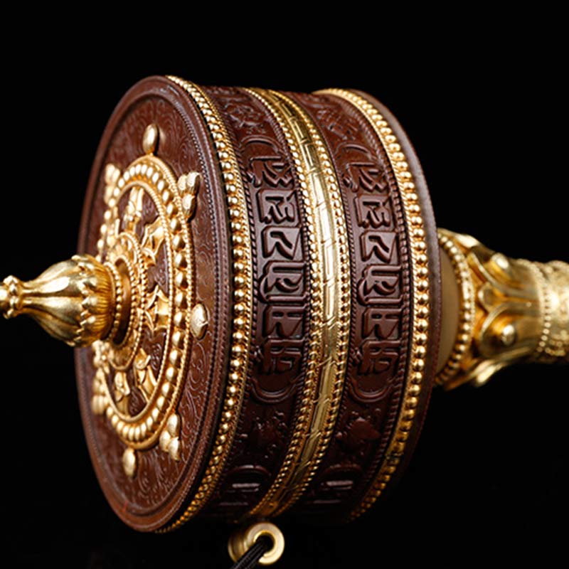 Nimara Ritual Tibetan Prayer Wheel Six True Words Copper Balance Decoration