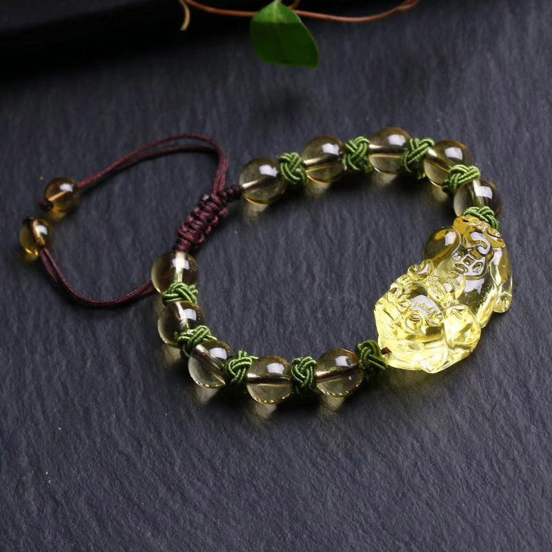 Nimara Ritual Natural Citrine Pixiu Wealth Protection Bracelet