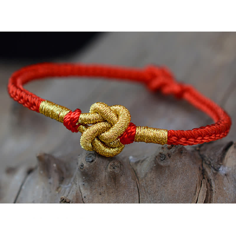 Nimara Ritual Handmade Simple Design Chinese Knotting Luck Strength Braid String Bracelet
