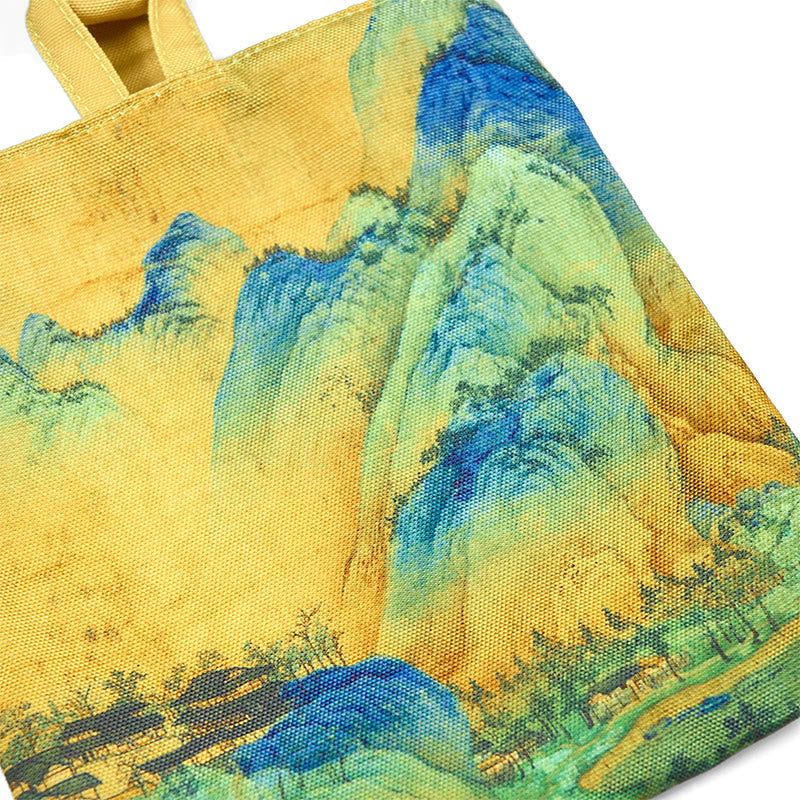Nimara Ritual Landscape Painting Canvas Handbag