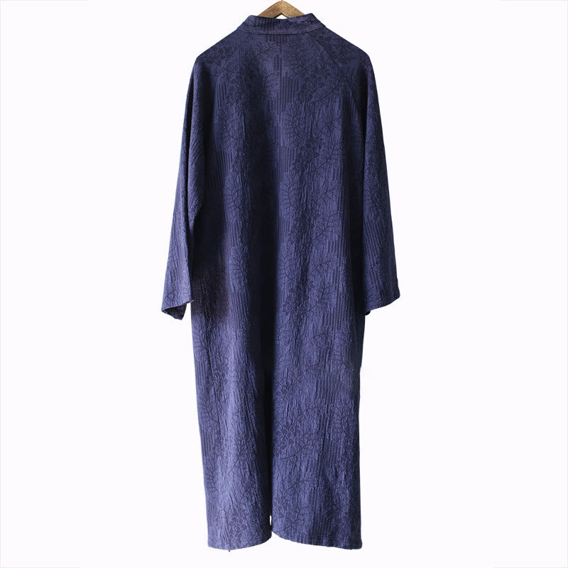 Nimara Ritual Flower Jacquard Midi Dress Long Sleeve Cotton Linen Dress Wide Leg Pants With Pockets