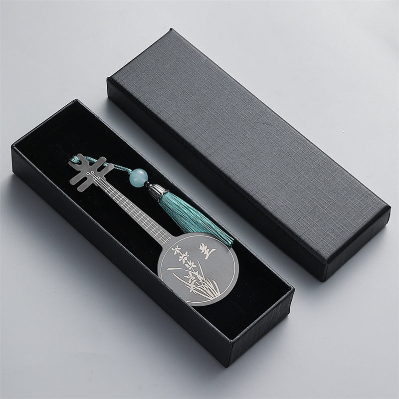Nimara Ritual Classical Musical Instruments Pipa Guzheng Guqin Ruan Metal Bookmarks Tassel With Gift Box