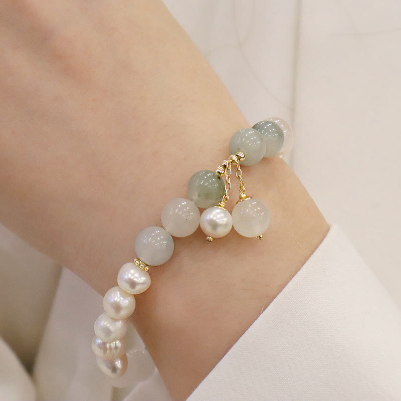 Nimara Ritual Natural Pearl Jade Healing Sincerity Bracelet