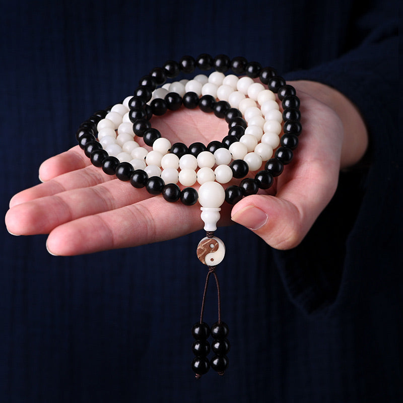 Nimara Ritual Ebony YinYang Protection Necklace Mala