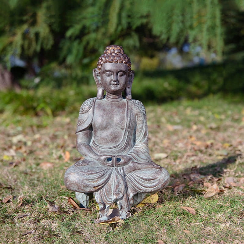 Nimara Ritual Meditating Zen Buddha Serenity Resin Statue Figurine Home Decoration