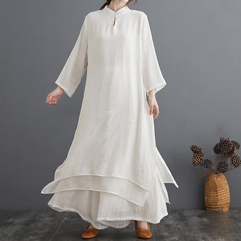 Nimara Ritual Simple Pattern Meditation Prayer Spiritual Zen Practice Yoga Clothing Women's Set