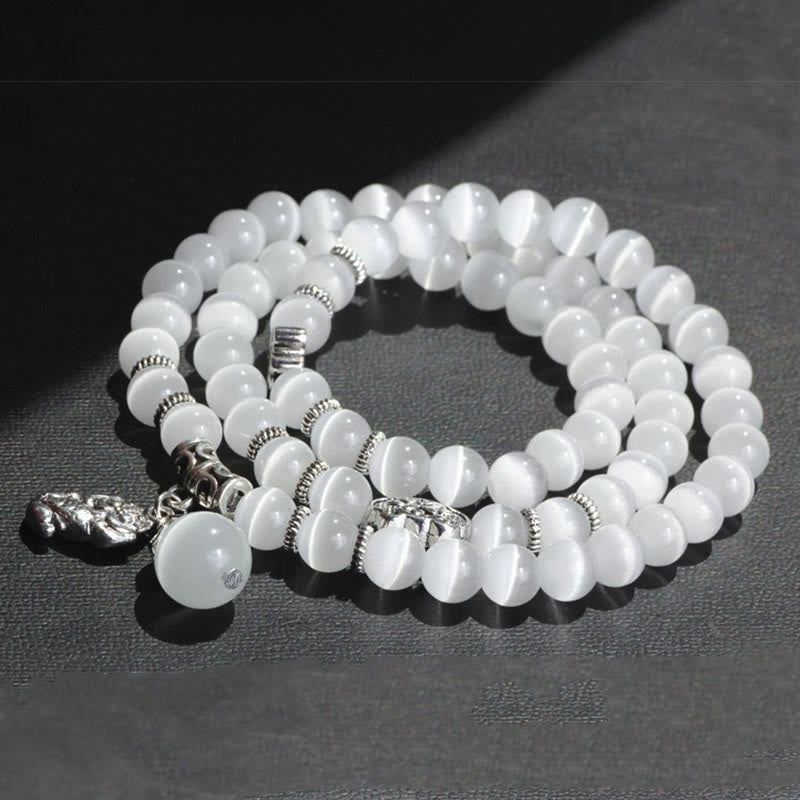 Nimara Ritual Cat Eye PiXiu Support Triple Wrap Bracelet