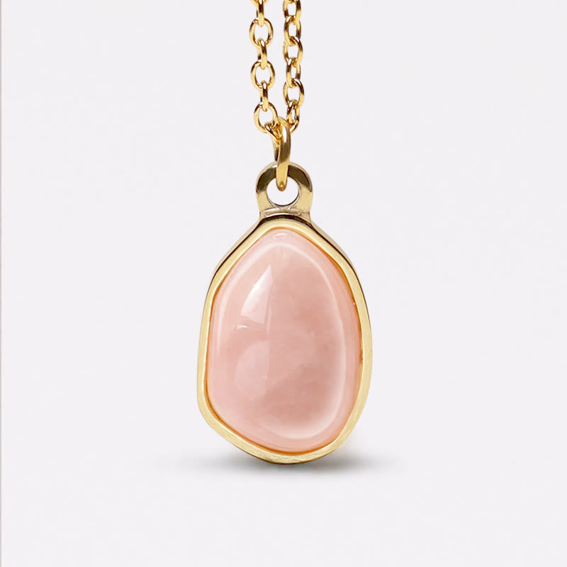 Nimara Ritual Natural Green Aventurine Amethyst Rose Quartz Blessing Necklace Pendant