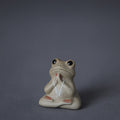 Nimara Ritual Meditating Ceramic Small Frog Statue Decoration