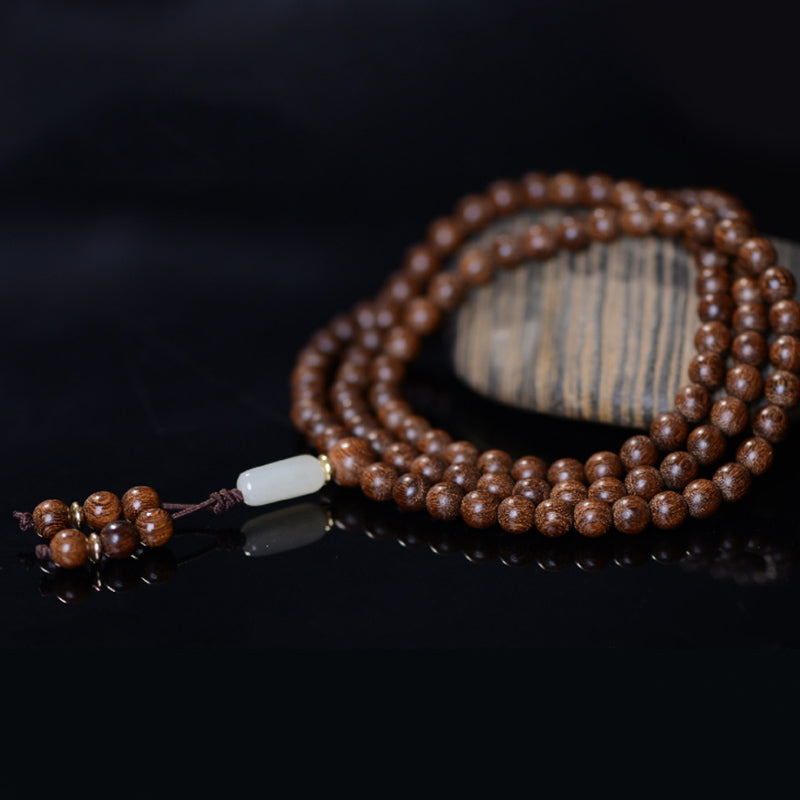 Nimara Ritual 108 Mala Beads Rosewood Jade Calm Bracelet