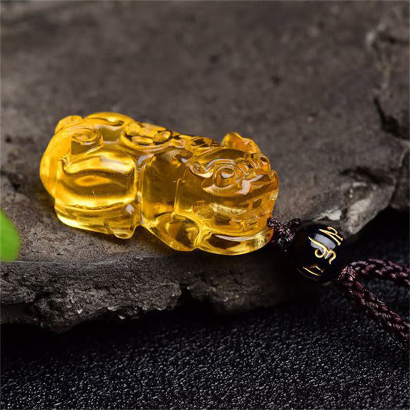 Nimara Ritual FengShui Citrine PiXiu Wealth Necklace Pendant