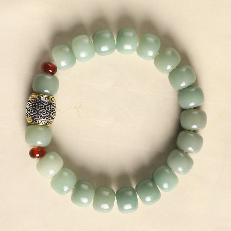 Nimara Ritual Bodhi Seed Auspicious Cloud Fu Character Bead Peace Bracelet