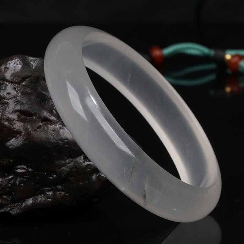 Nimara Ritual Natural Translucent Golden Silk Jade Wealth Luck Bracelet Bangle