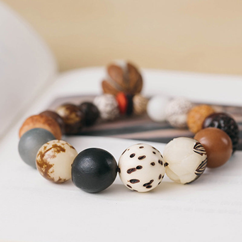 Nimara Ritual Bodhi Seed Lotus Wisdom Peace Wrist Mala Bracelet
